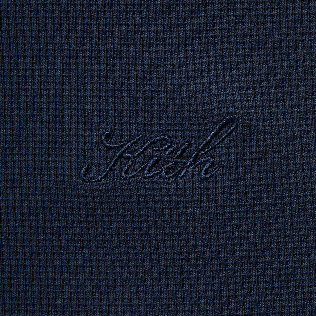 Kith Micro Waffle Long Sleeve Colby Pullover - Nocturnal