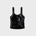 Ksubi Chloe Nude Spark Tank Top - Black Spark