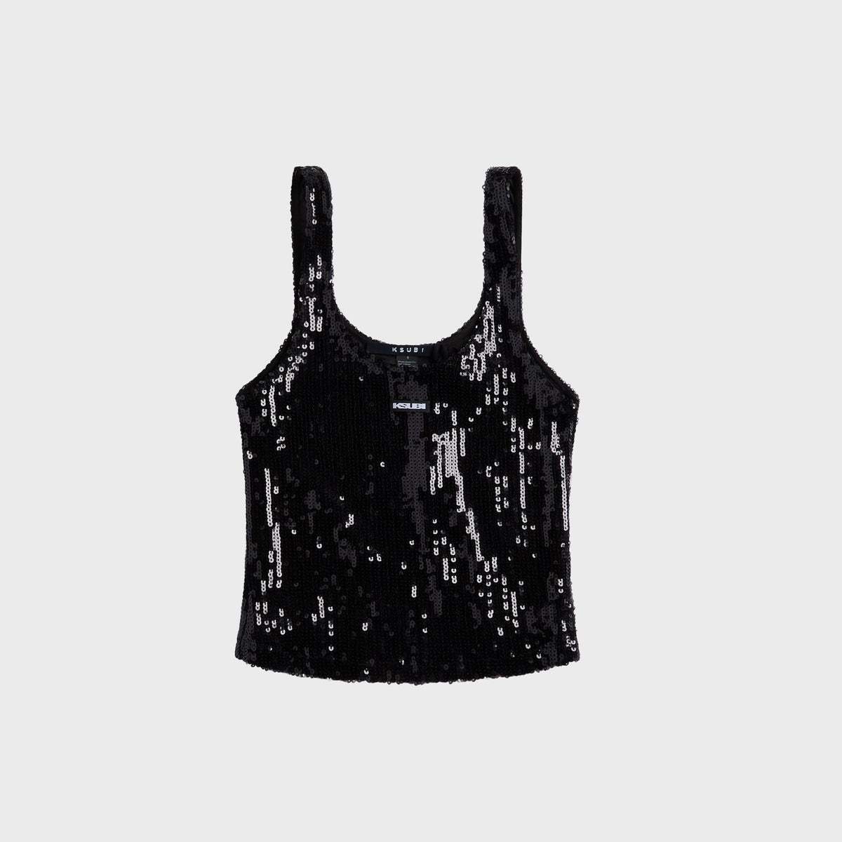 Ksubi Chloe Nude Spark Tank Top - Black Spark