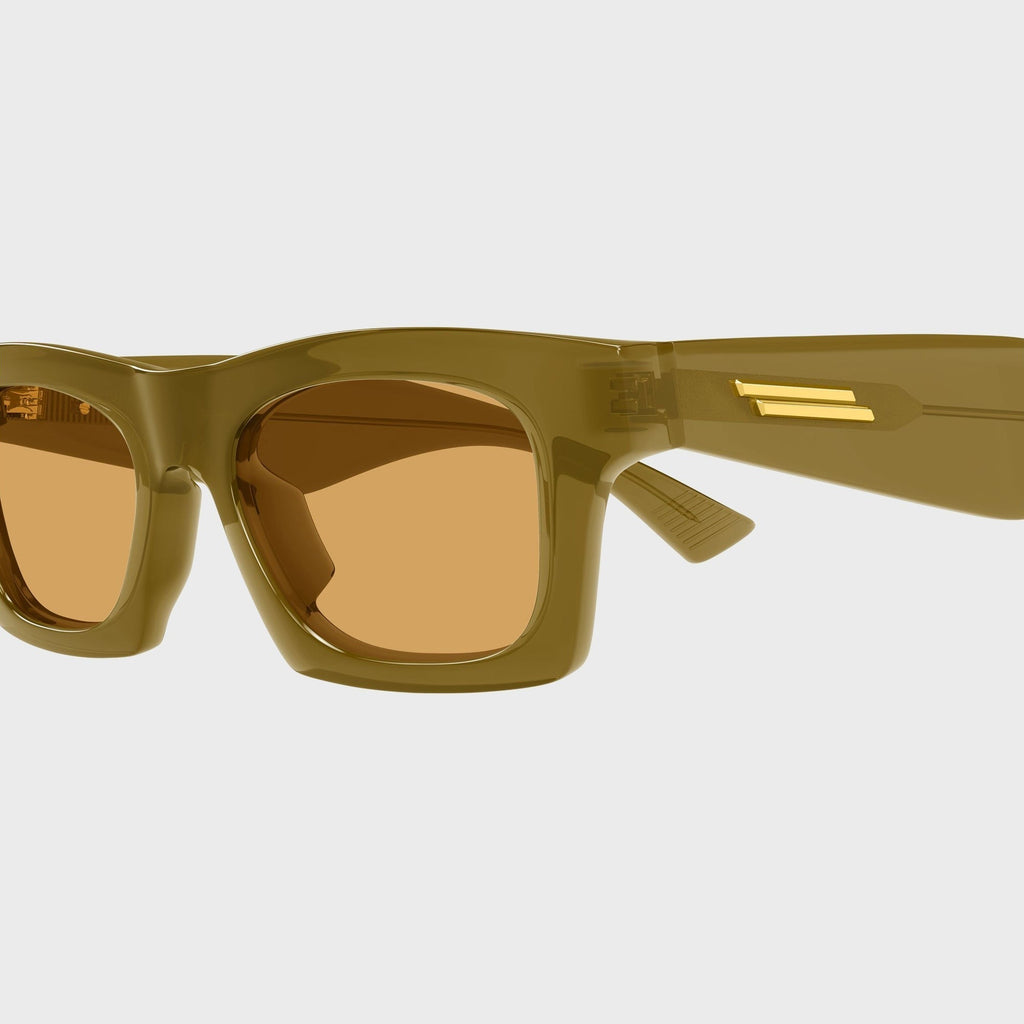 Bottega Veneta Acetate Square Sunglasses - Brown / Orange