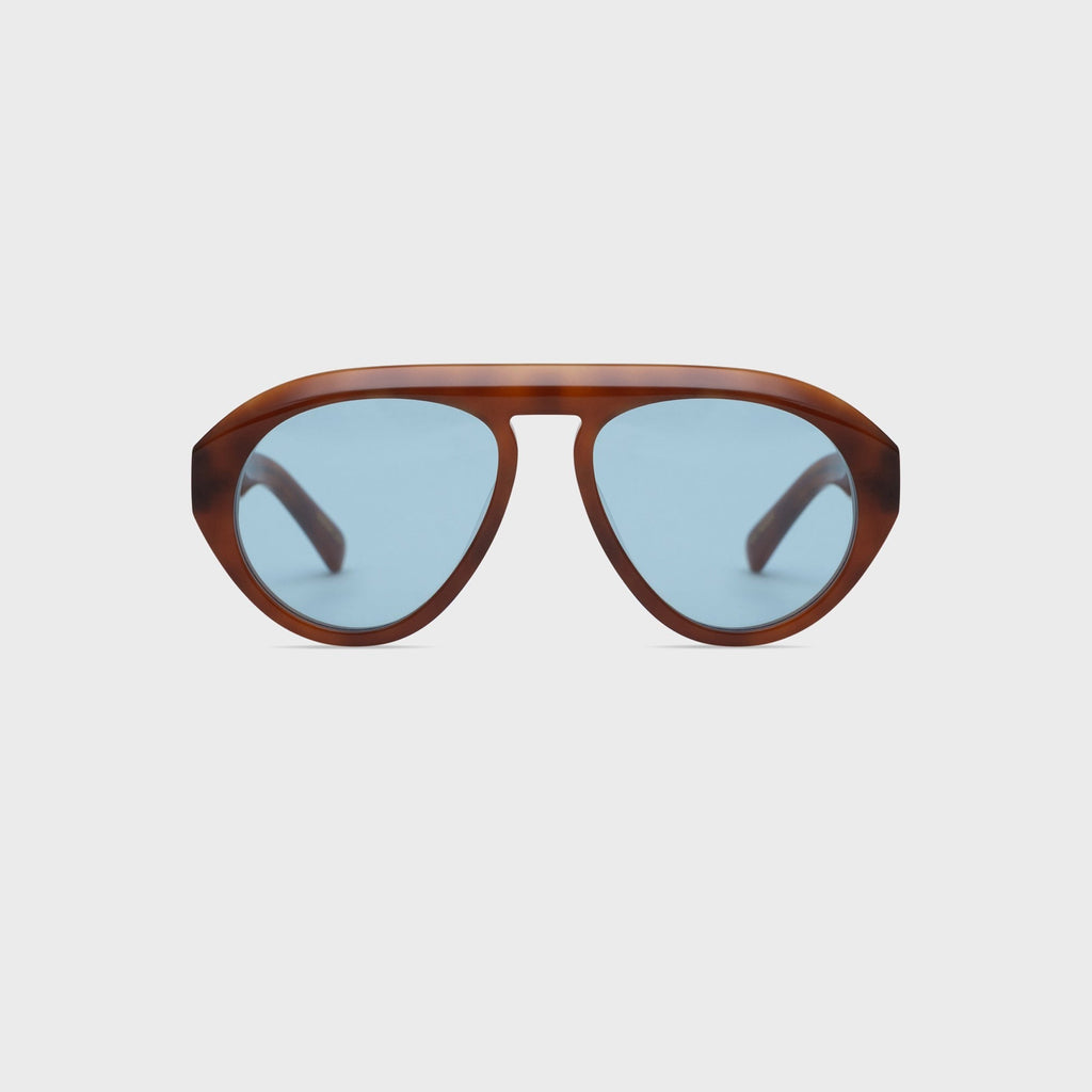 Elisa Johnson Val Sunglasses - Light Brown / Tortoise Blue