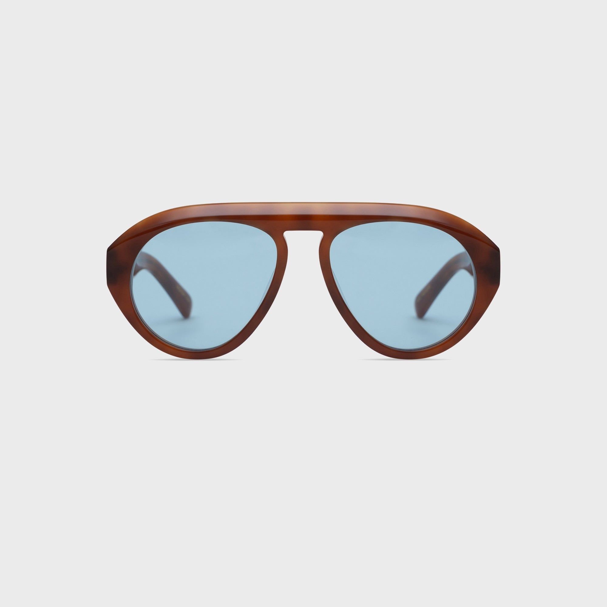 Elisa Johnson Val Sunglasses - Light Brown / Tortoise Blue