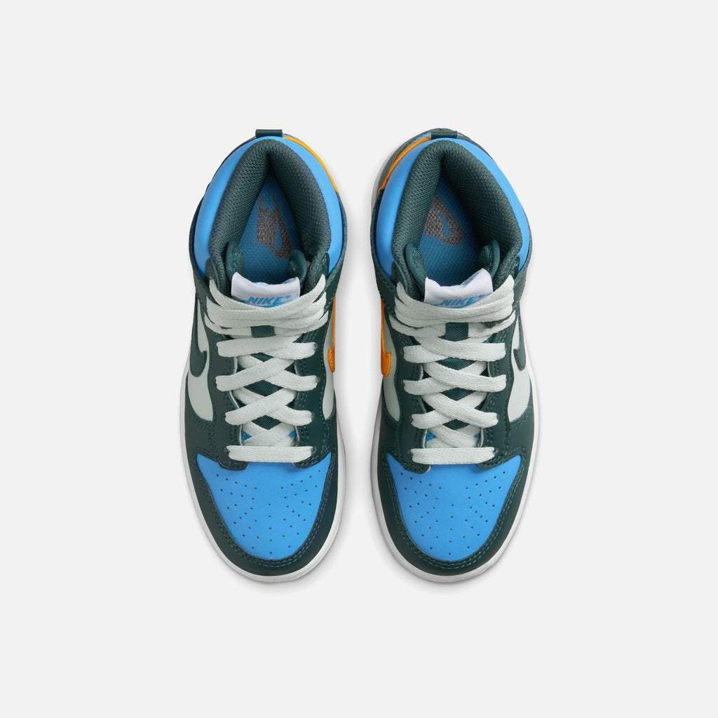 Nike GS Dunk High - Deep Jungle / University Gold / Light Silver
