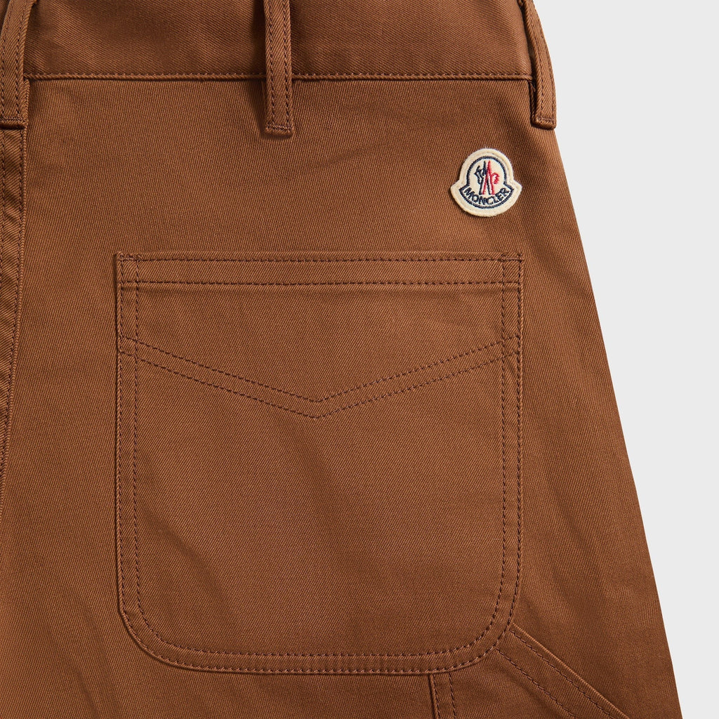 Moncler Logo Gabardine Trousers - Brown
