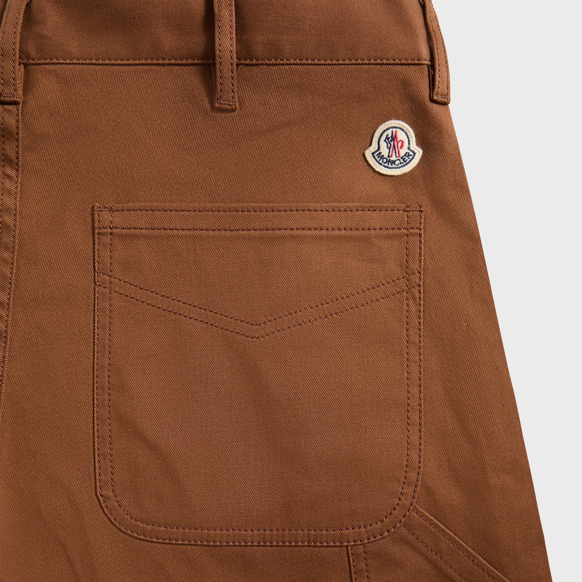 Moncler Logo Gabardine Trousers - Brown
