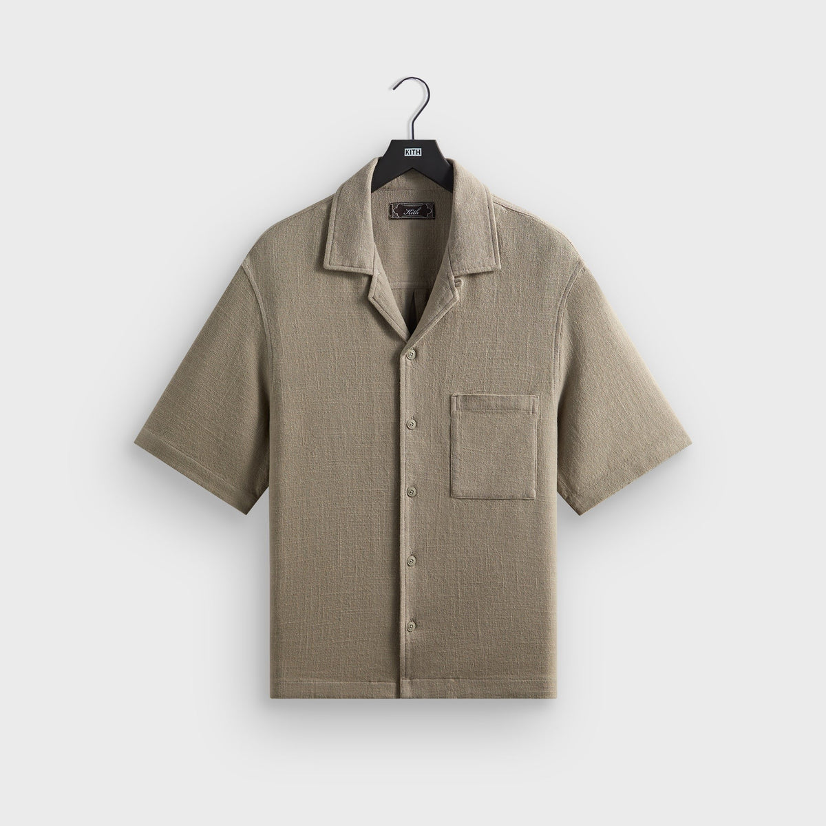 Kith Soft Woven Cropped Beckham Camp Collar Shirt - Folly