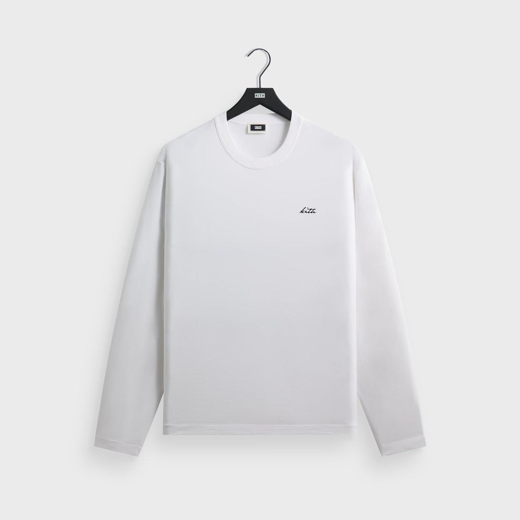 Kith Long Sleeve Alex Boxy Tee - White