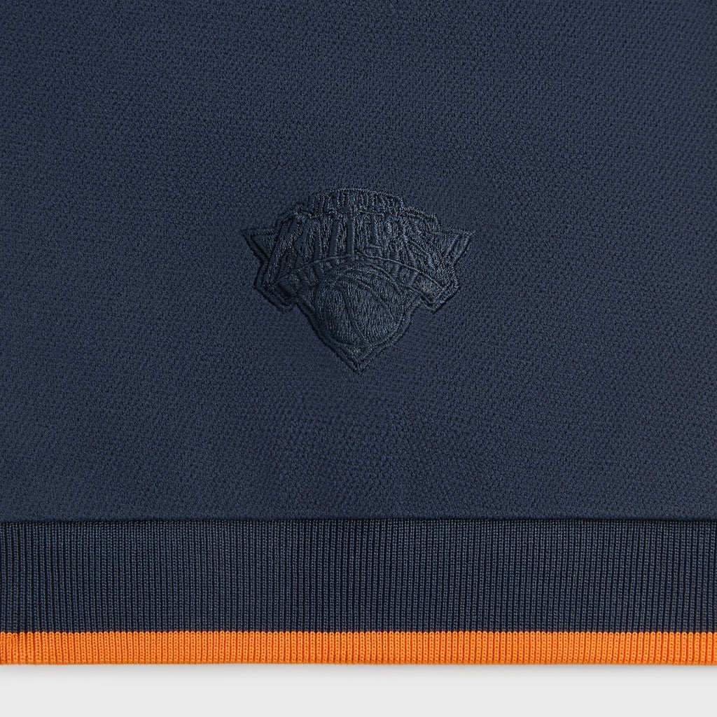 Kith for the New York Knicks Playoffs Zip Front Performance Knit Polo - Nocturnal