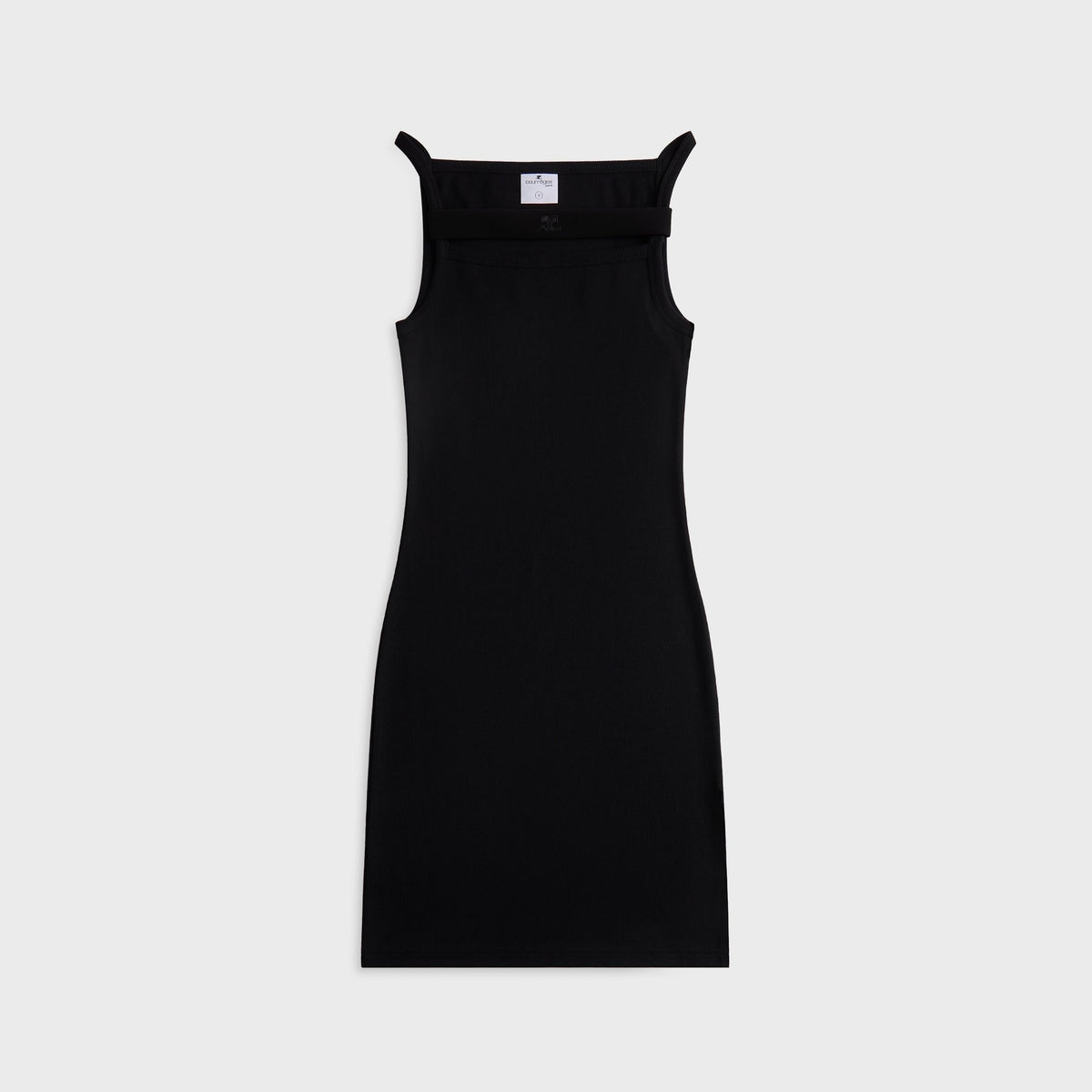 Courrèges 90's Rib Strap Dress - Black
