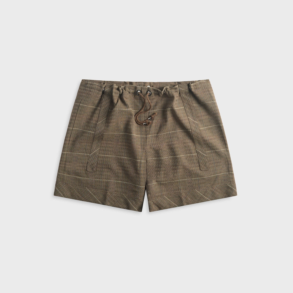 Kiko Kostadinov Mosaic Check Kyan Short - Taupe
