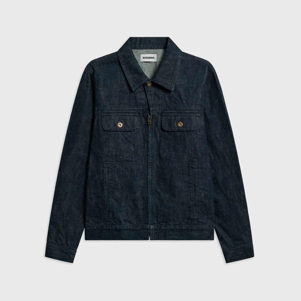 KOZABURO Slim Fit Denim Jacket - Indigo