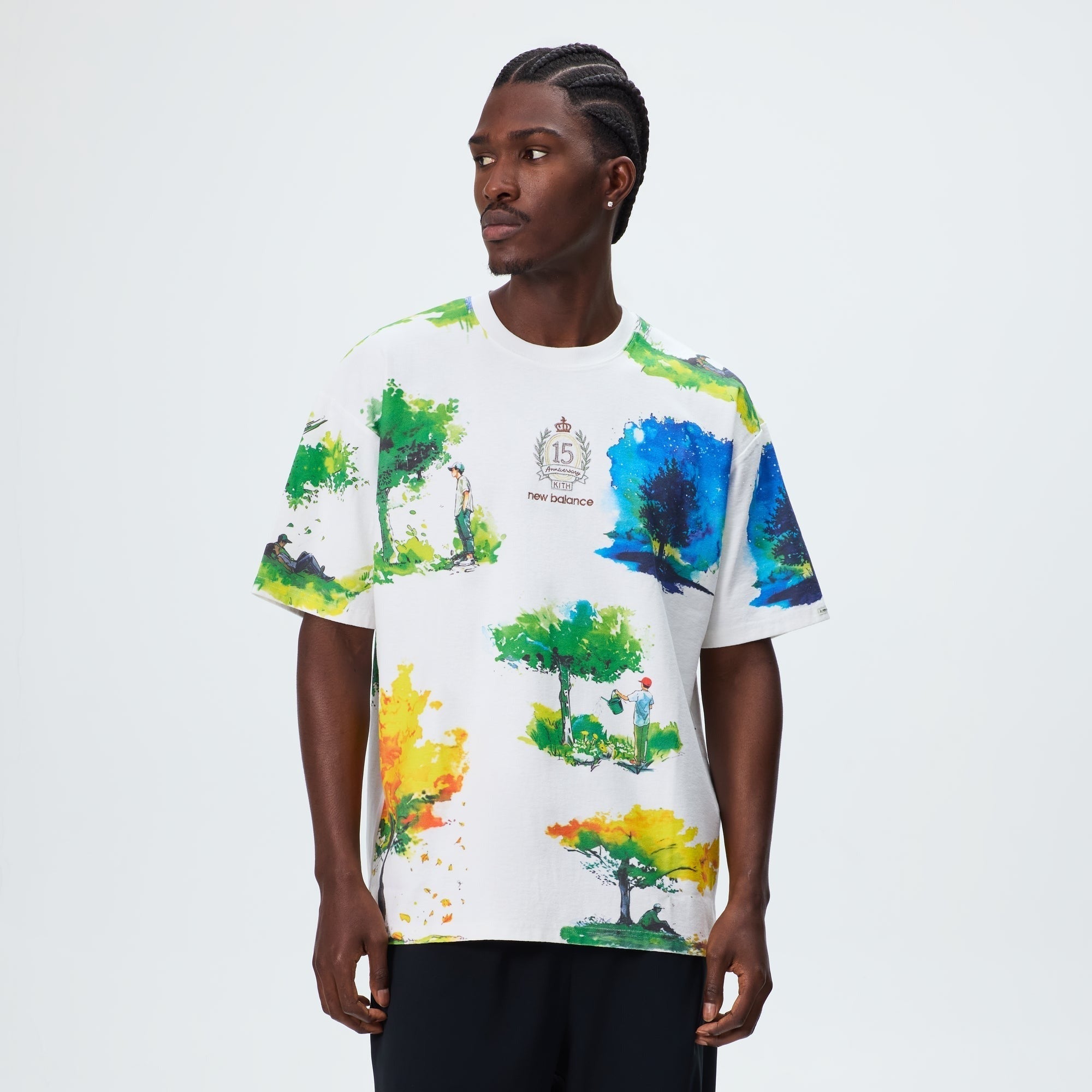 Kith & New Balance Watercolor Quinn Tee - White