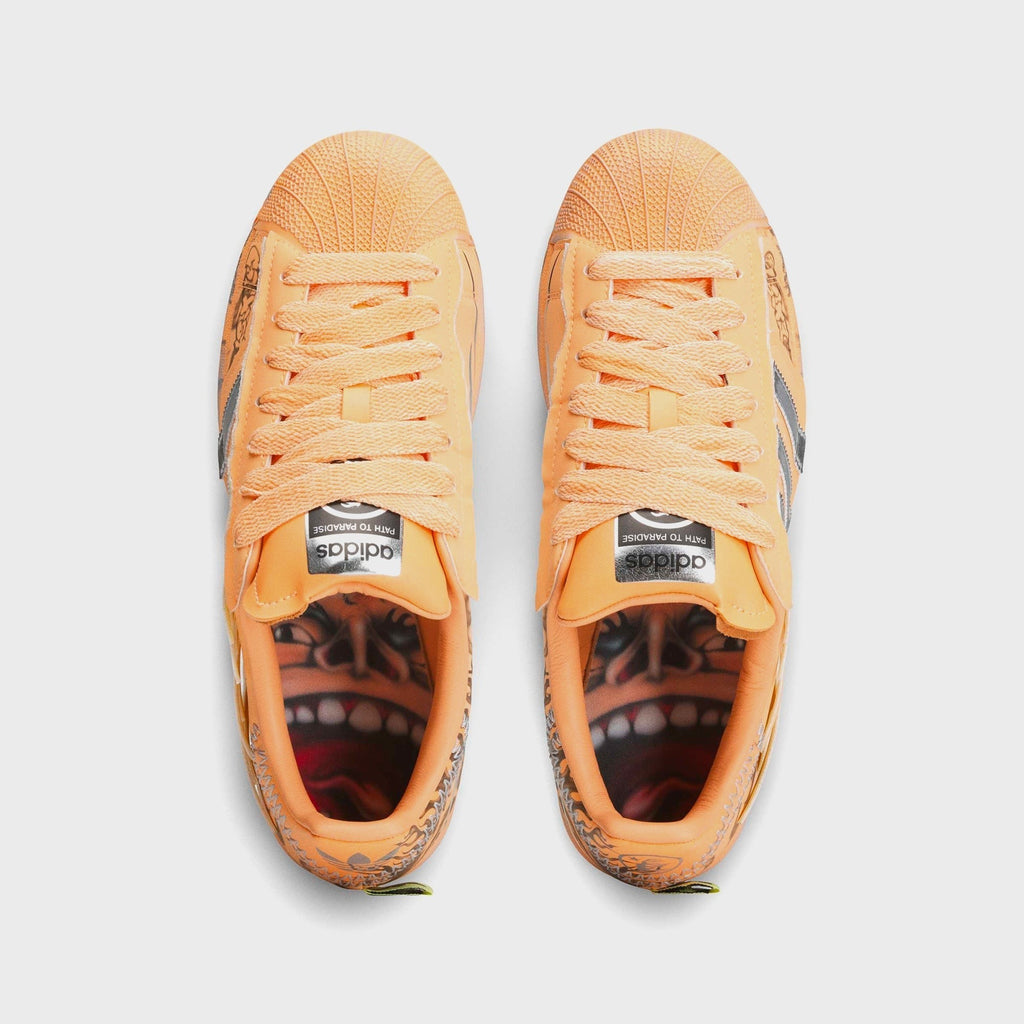 adidas x HELLSTAR Superstar II - Hazy Orange / Silver Metallic / Core Black