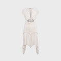 Siedres Penelope Ruched Asymmetric Jersey Dress - Ecru