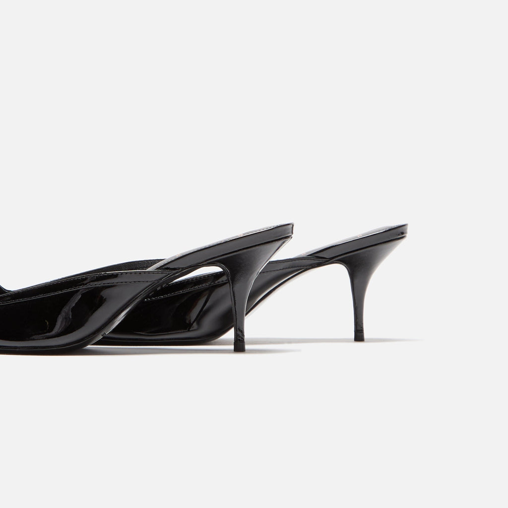 Black Suede Studio Moon 65 Mule - Black Patent