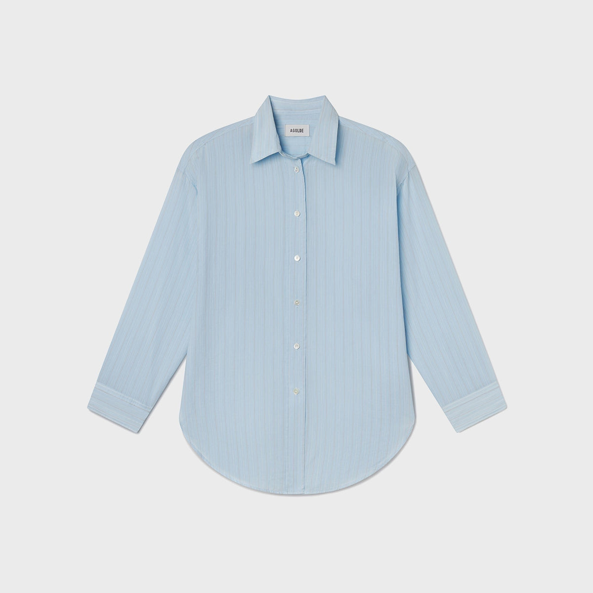 Agolde Sona Shirt - Fontana Stripe / Powder Blue