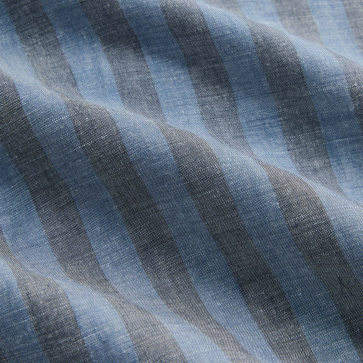 Kith Spun Silk Linen Stripe Colton Zip Front Shirt - Guide