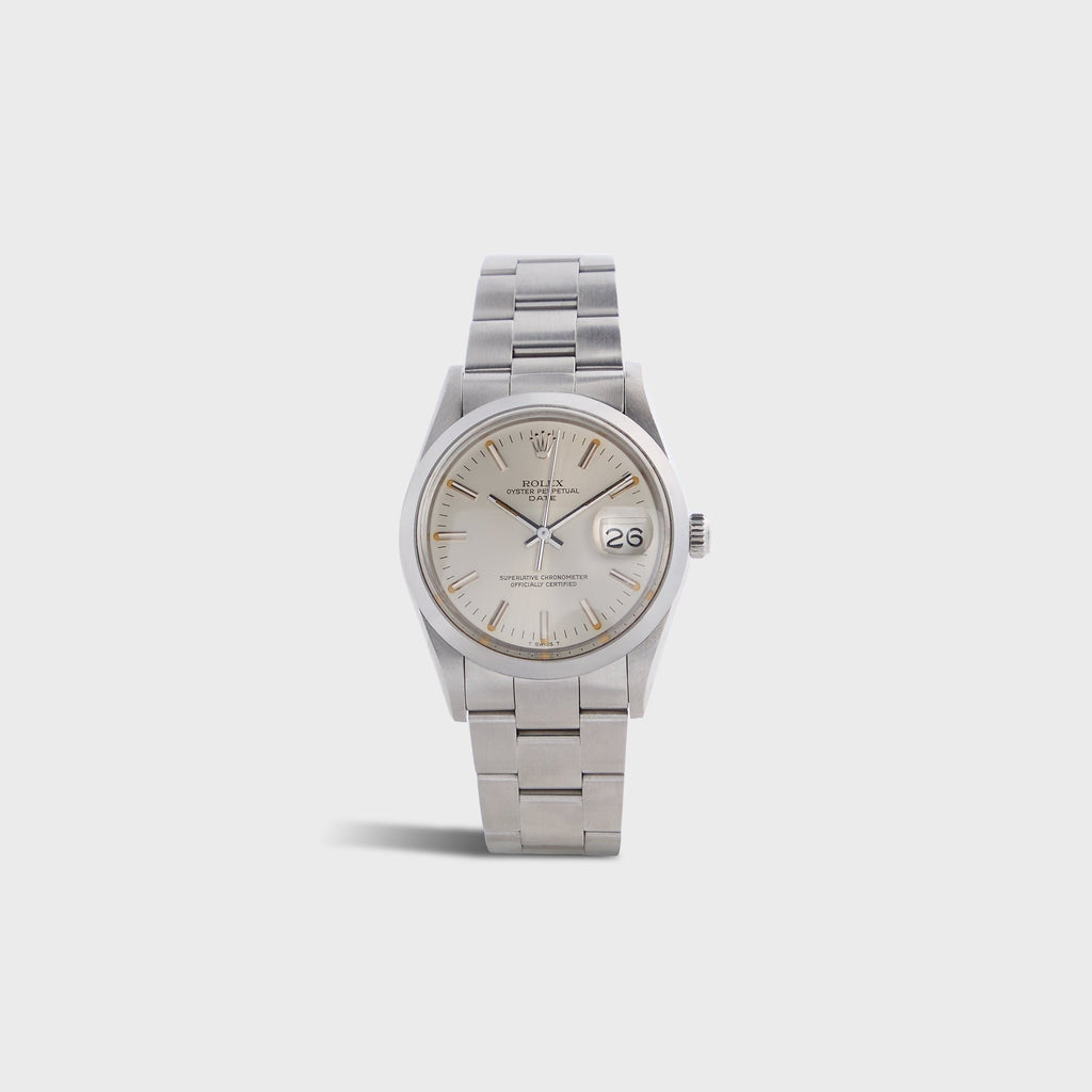Wind Vintage Rolex Silver Dial Date Reference 15000 Unpolished - Silver