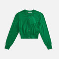 Alexander Wang Superfine Cropped Crewneck Cardi - Fern