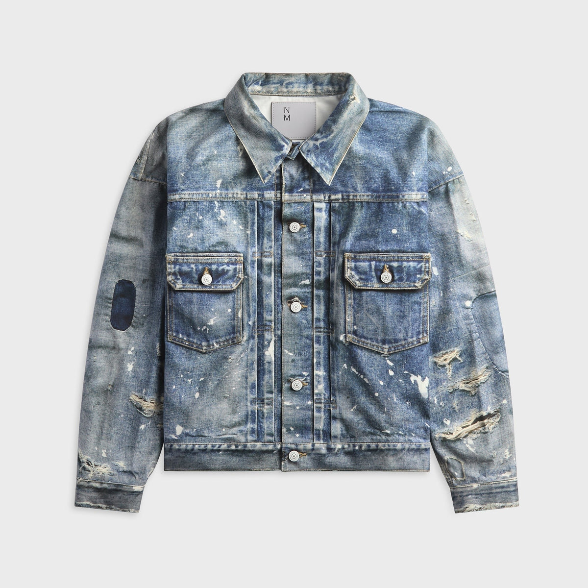 Junya Watanabe MAN New Manual Printed Denim Jacket - Indigo