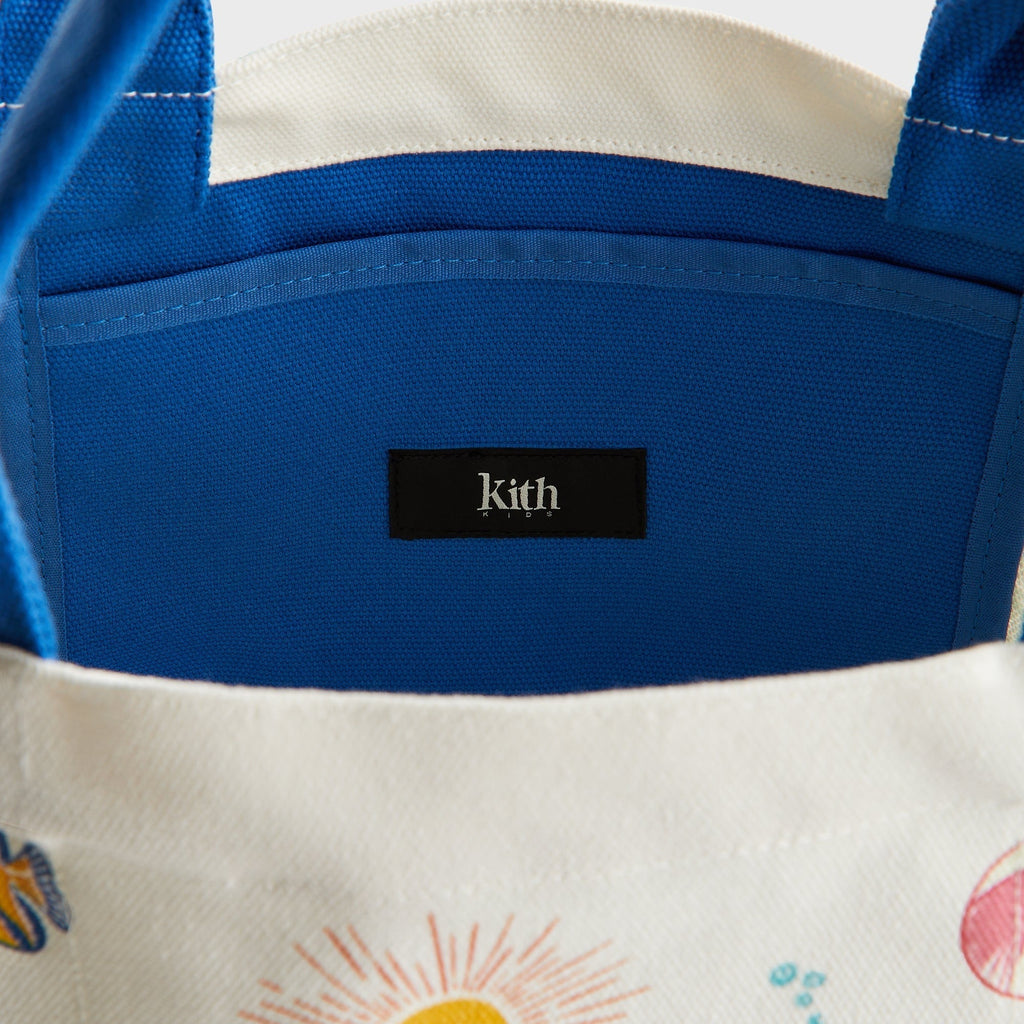 Kith Kids Canvas All-Over Printed Tote - Cobalt