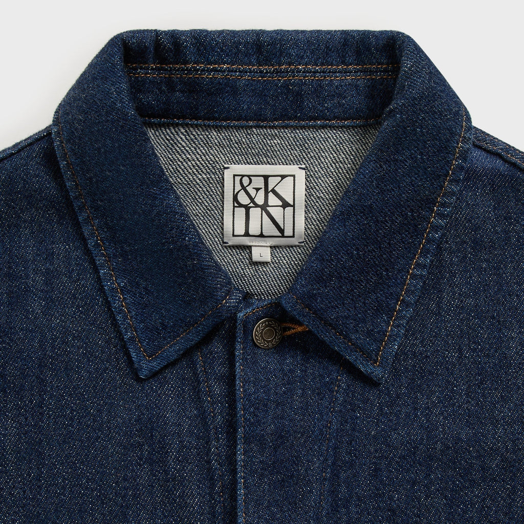 &Kin Rope Twill Alonzo Jacket - Dark Indigo