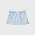 Alexander Wang Mid-Rise Mini Boxer Skort - Light Blue Stripe