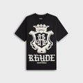 Rhude Oversized Chateau Crest Tee - Black / White