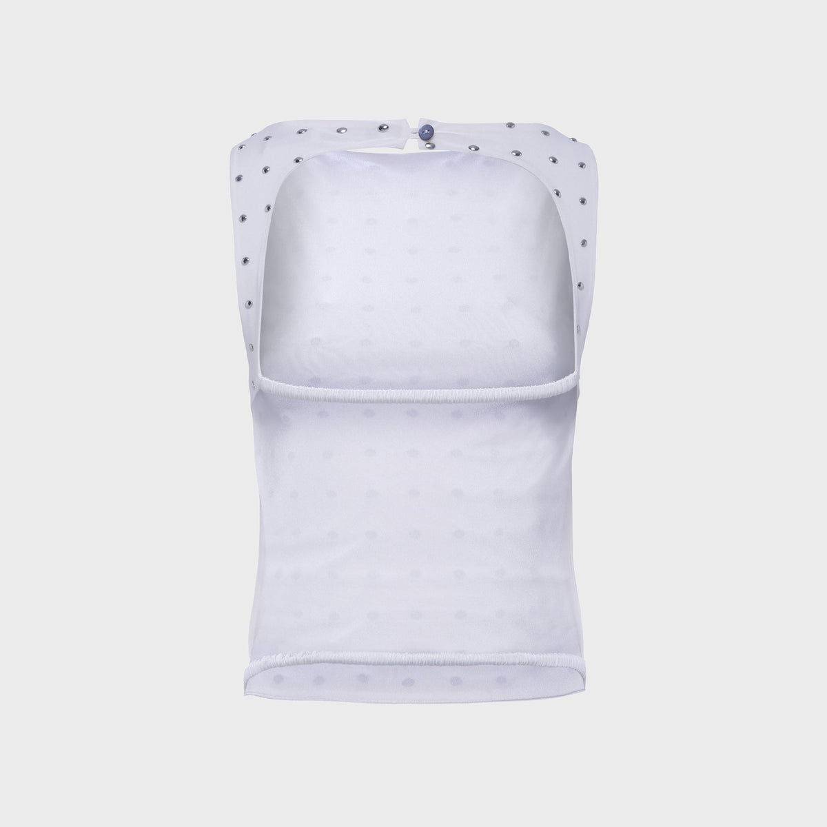Siedres Zelna Fitted Jersey Top With Stud Artwork - White