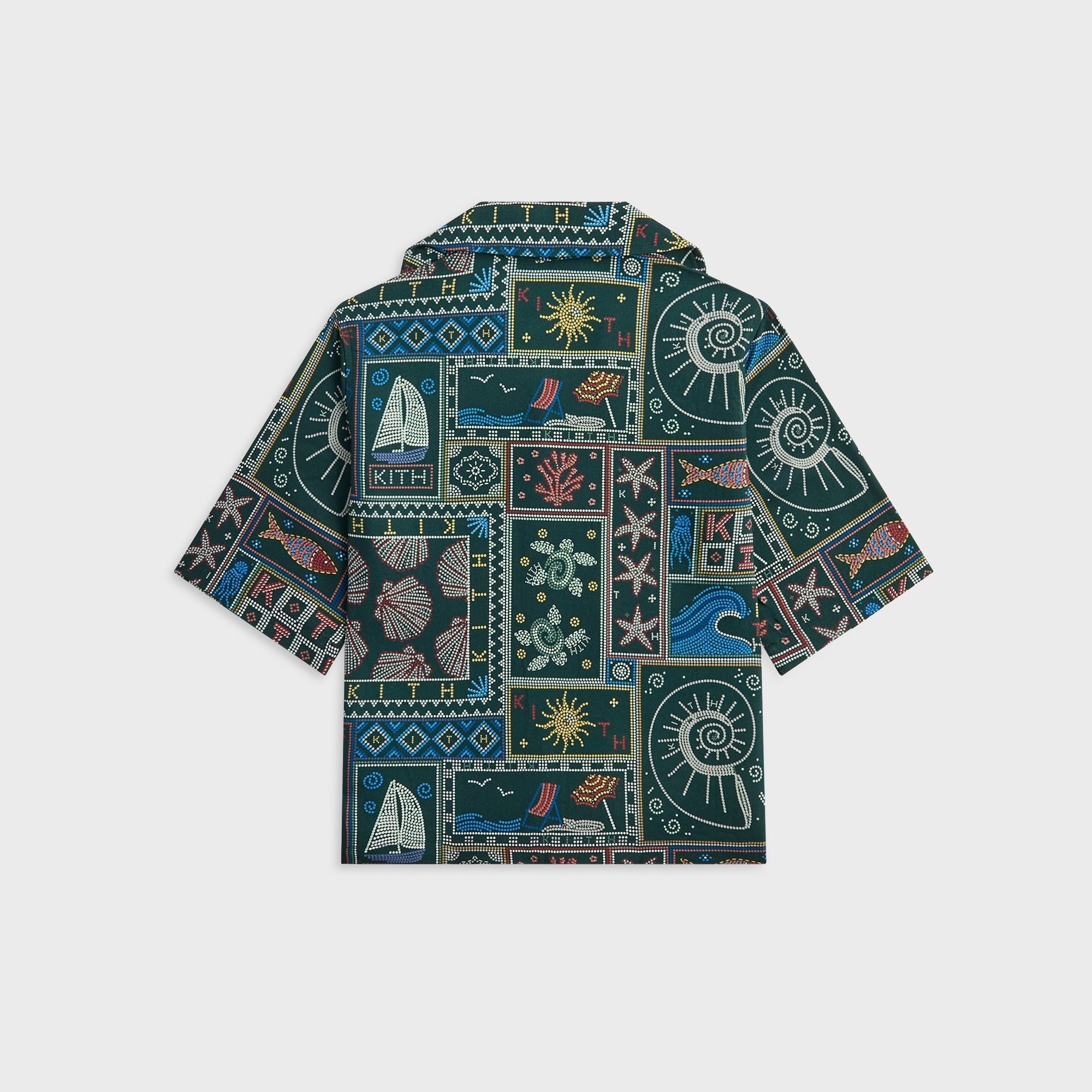 Kith Kids Beach Tile Thompson Camp Shirt - Stadium