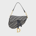 WGACA Dior Navy Trotter Saddle Bag - Navy