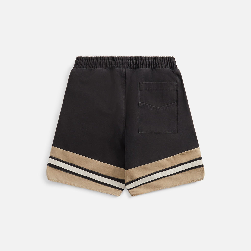 Rhude Embroidered Logo Short - Black / Khaki