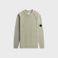 C.P. Company Chenille Cotton Lens Crewneck Sweater - Flint Grey