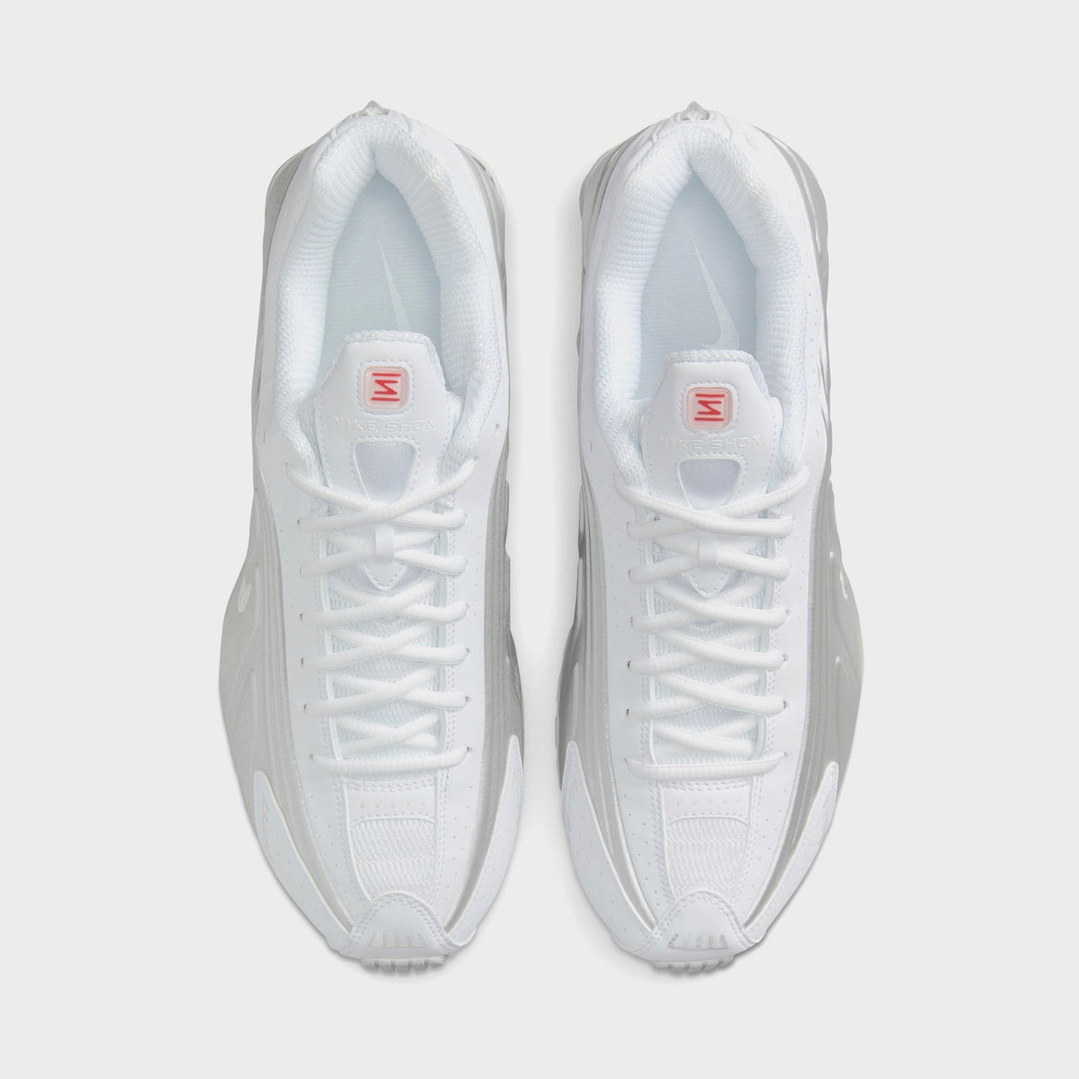Nike Shox R4 - White / Metallic Silver / White / Bright Crimson