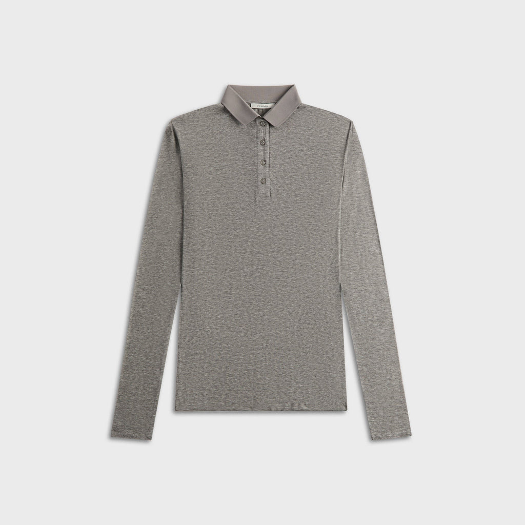 Entire Studios Longsleeve Polo - Silver Grain