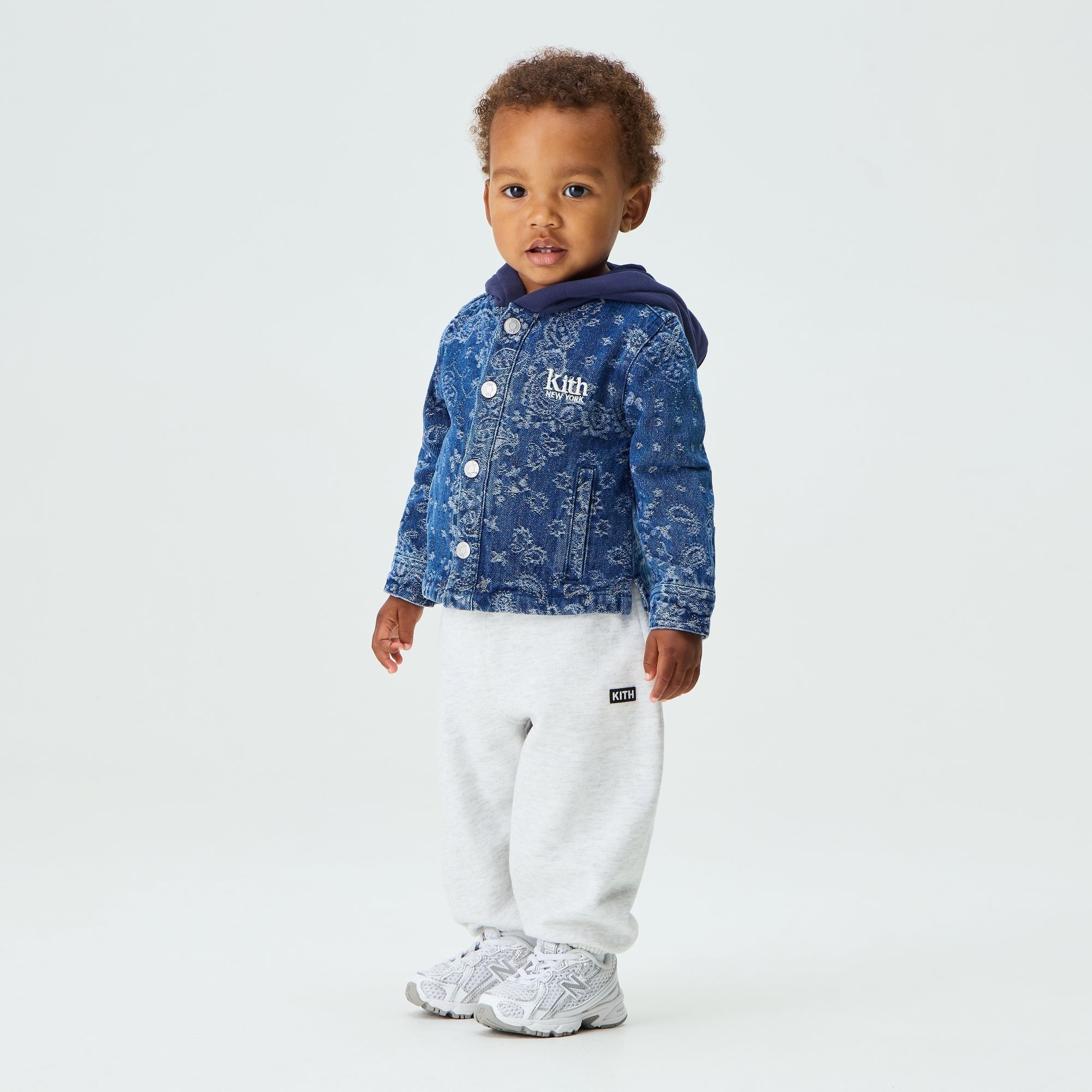 Kith Baby Paisley Hooded Ginza Shirt - Medium Indigo