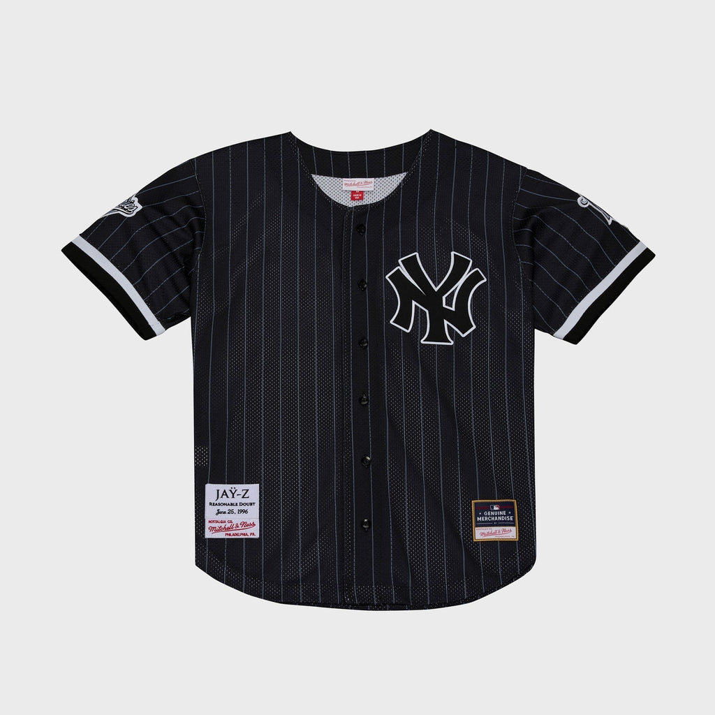 Mitchell & Ness x Jay-Z Reasonable Doubt x New York Yankees Mesh Baseball Jersey - Black