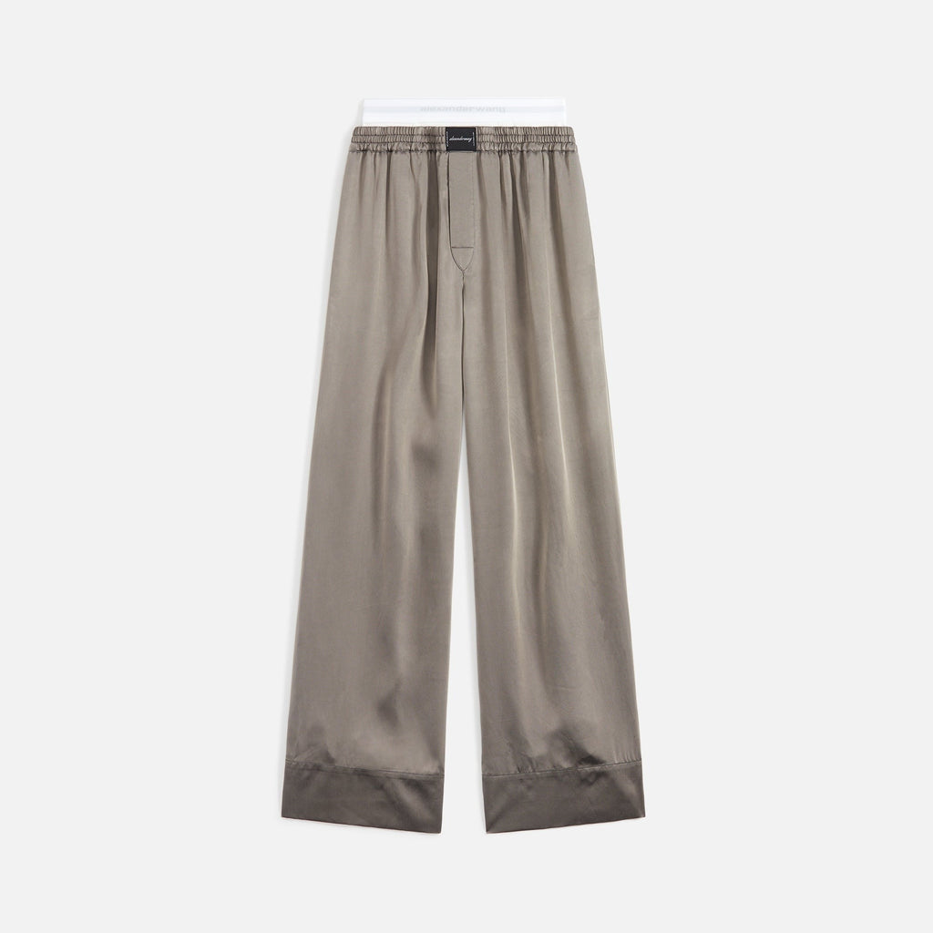 Alexander Wang Boxer Pant with Logo Elastic Combo - Grey / Black