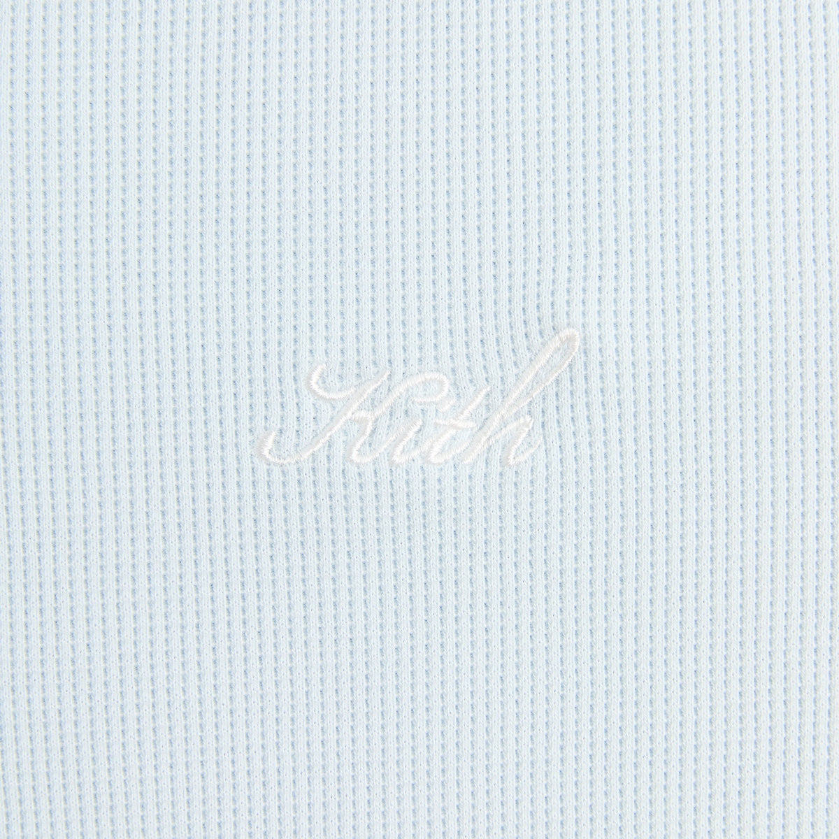 Kith Micro Waffle Drew Polo - Light Indigo