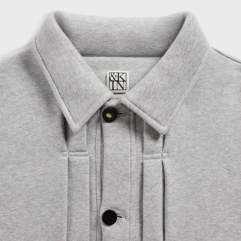 &Kin Plush Fleece Eito Workwear Jacket - Medium Heather Grey