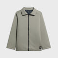 Wave of Sand Three Layer High Neck Jacket - Light Gray