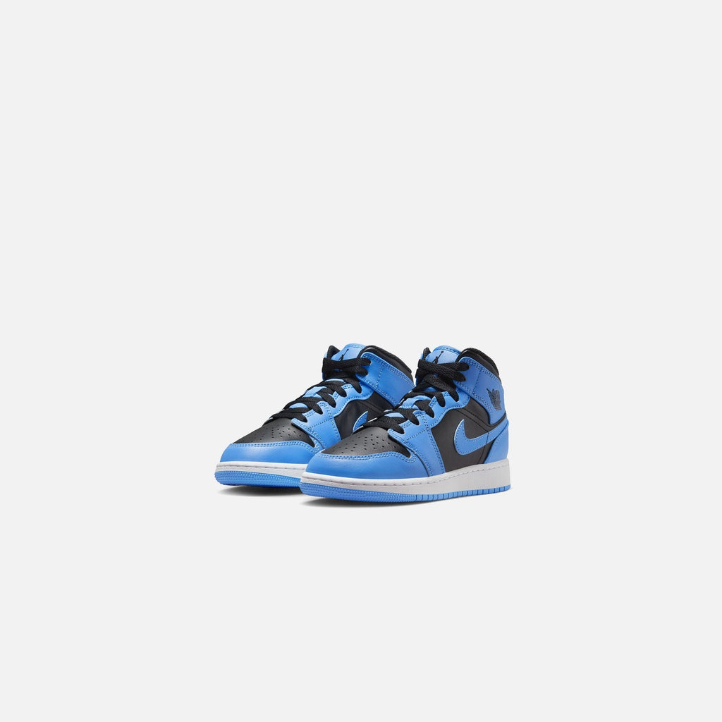 Jordan GS Air Jordan 1 Mid - University Blue / Black / White