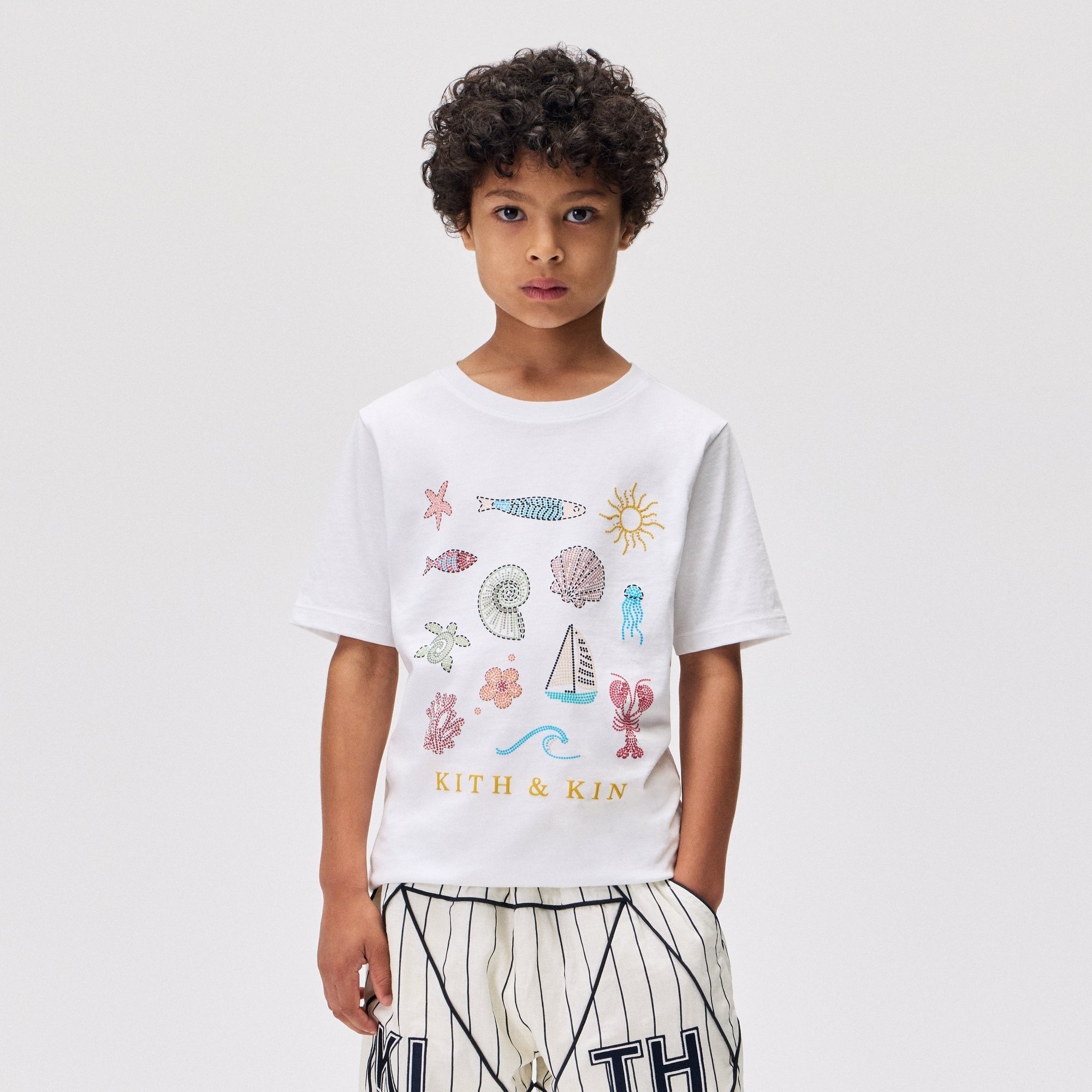 Kith Kids Kith & Kin Beach Tee - White
