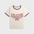 Acne Studios Graphic Tee - Off White / Burgundy