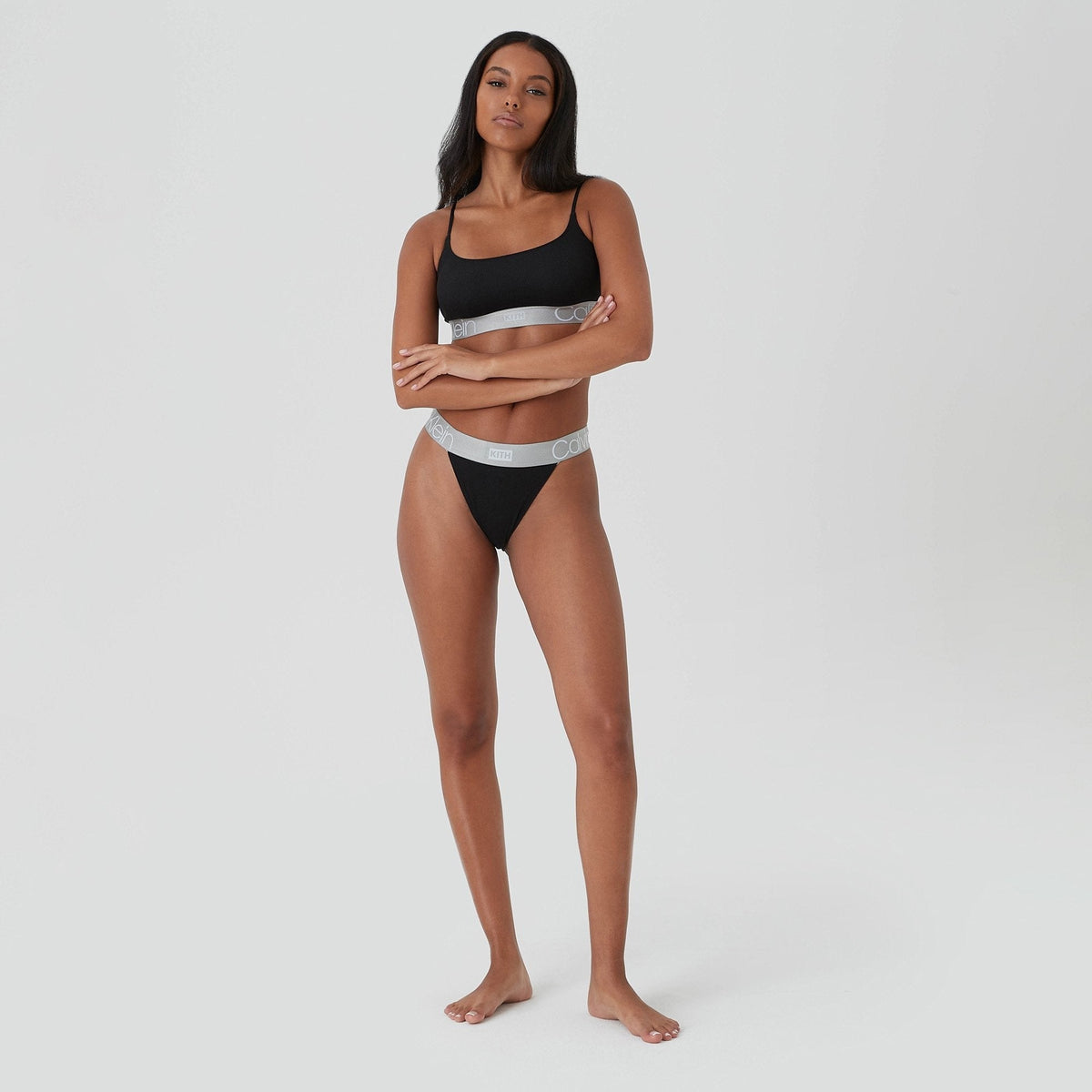 Kith Women for Calvin Klein Seasonal High Leg Tanga - Black