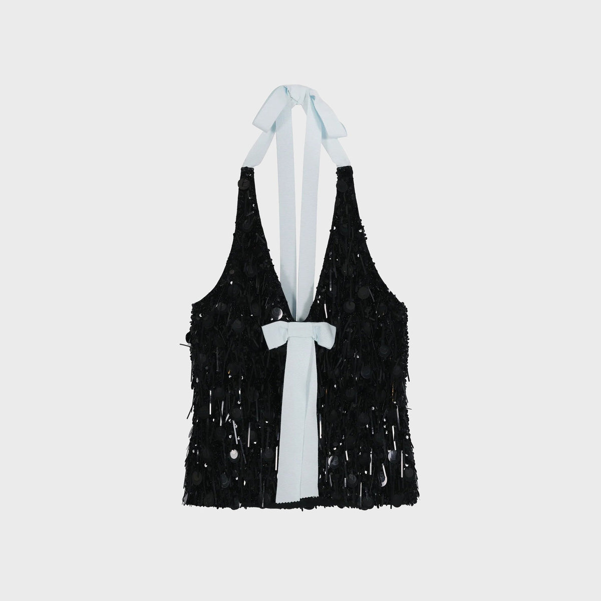 Sandy Liang Hydra Top - Black Sparkles