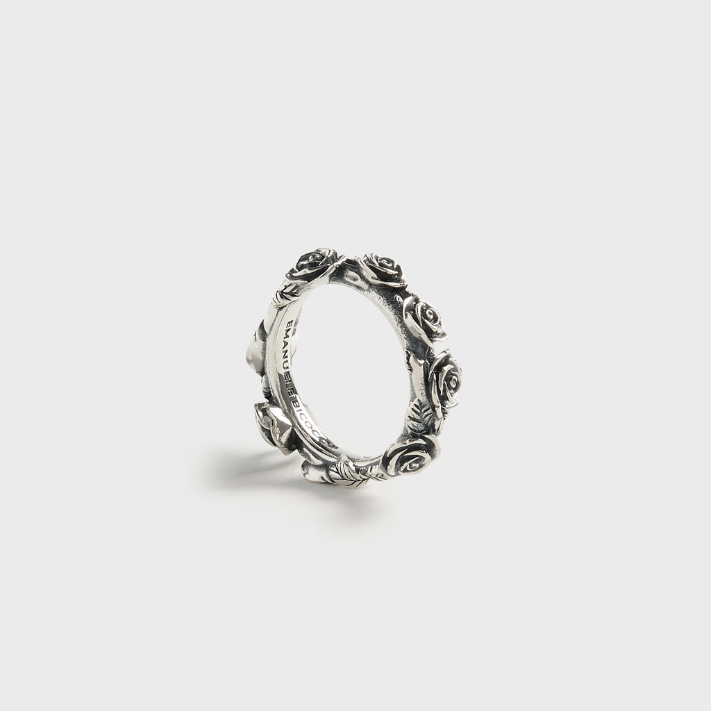Emanuele Bicocchi Rose Band Ring - Silver