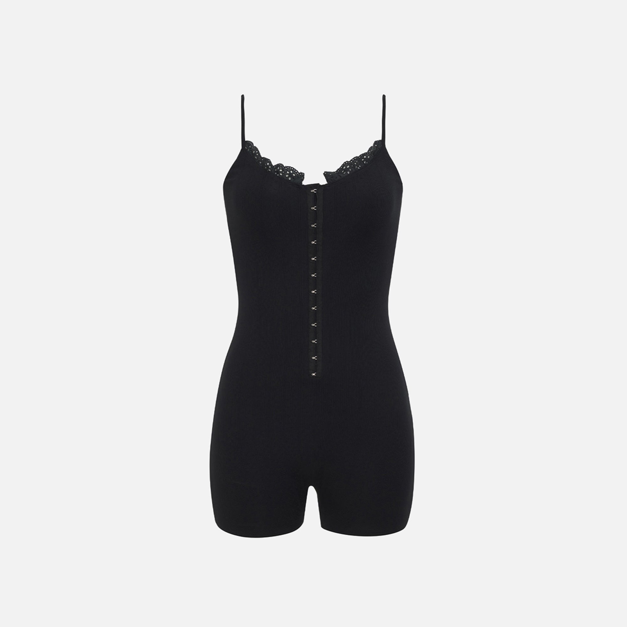 Frankies Bikinis x Sydney Sweeney Annabella Pointelle Bodysuit - Black