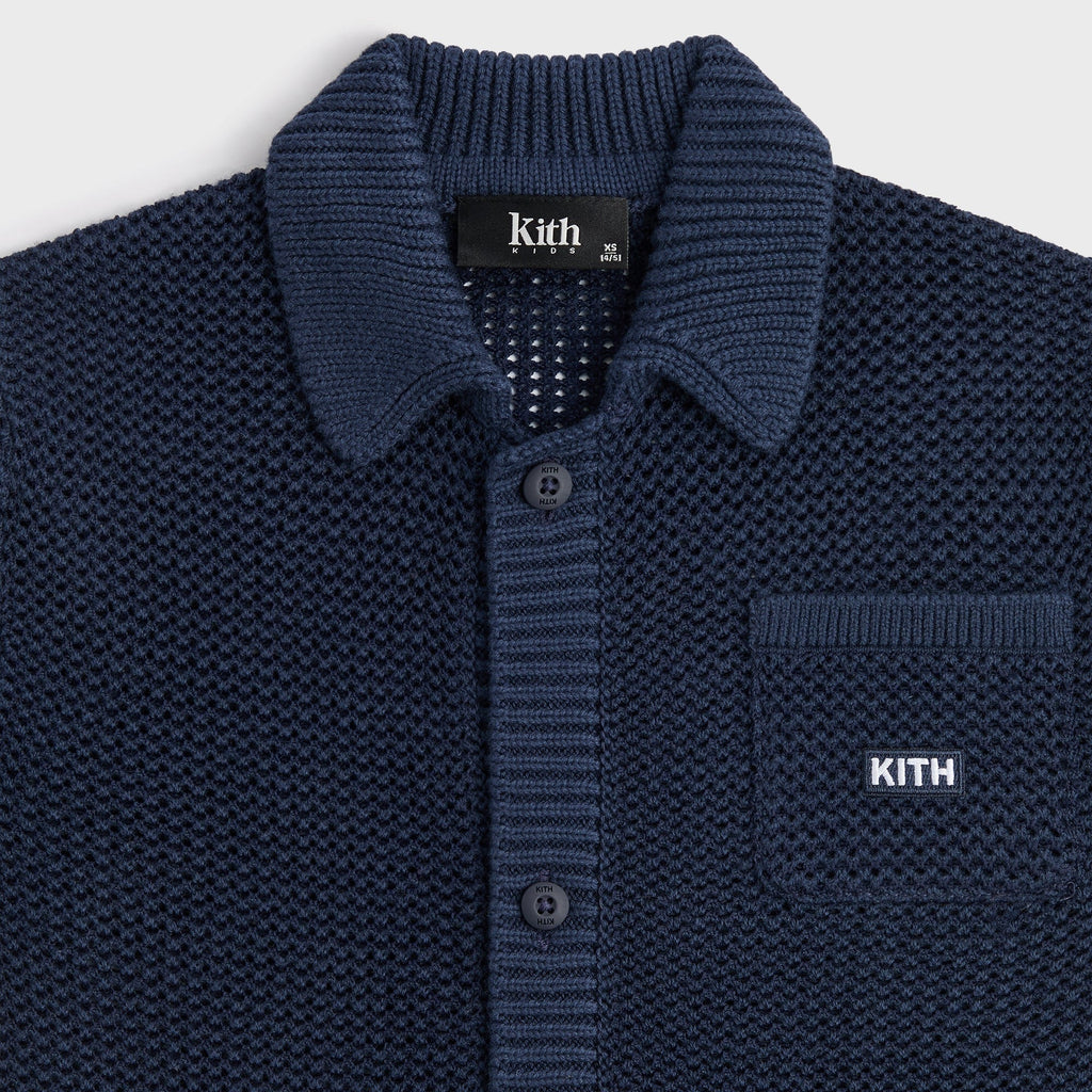 Kith Kids Textured Button Down Tilden Shirt - Nocturnal