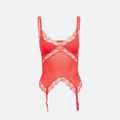 Dion Lee Lace Rib Garter Tank - Red